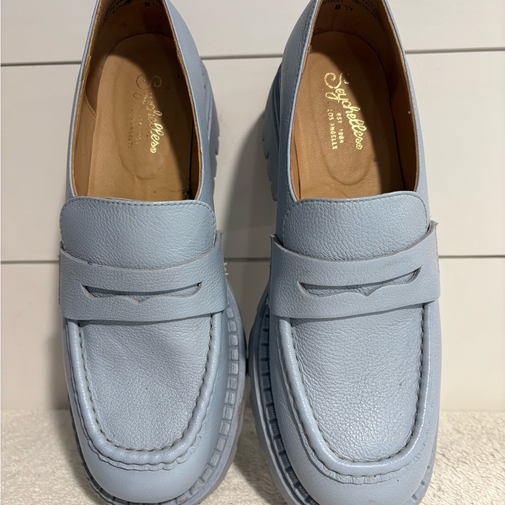 Seychelles Blue Loafers Slip-Ons Classic Design